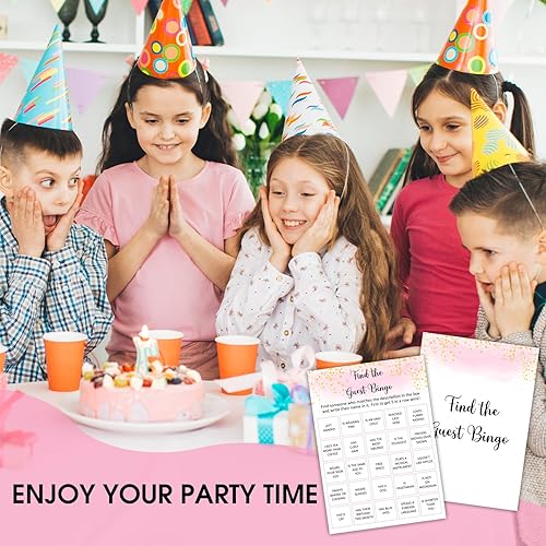 Miniatura 5 de Find the Guest Bingo - Juegos de fiesta de cumpleaños para adultos, juegos de fiesta de decoración para amigos adultos, suministros de recuerdo para