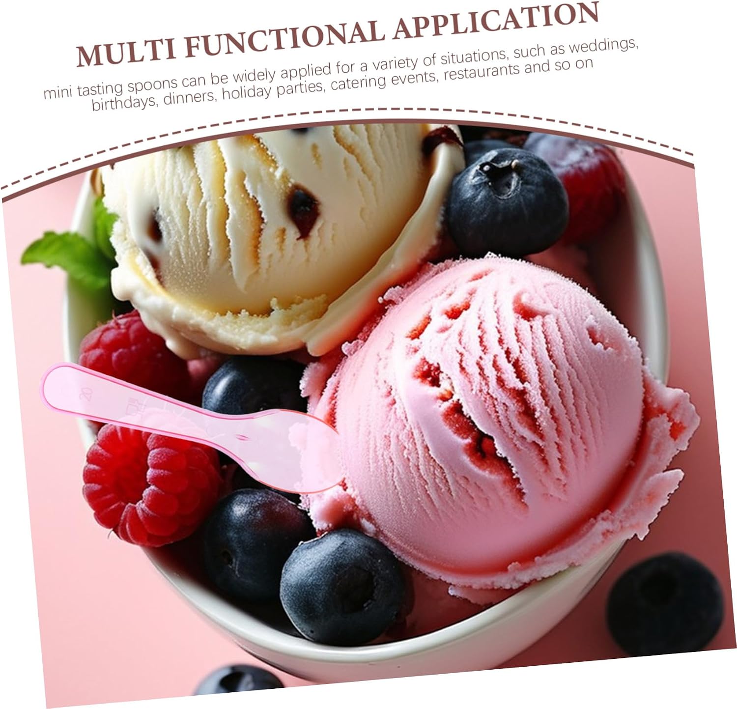 300pcs Plastic Dessert Spoons Mini Tasting Spoons Lightweight Compact Design Easy Transport for Weddings and Holiday Parties