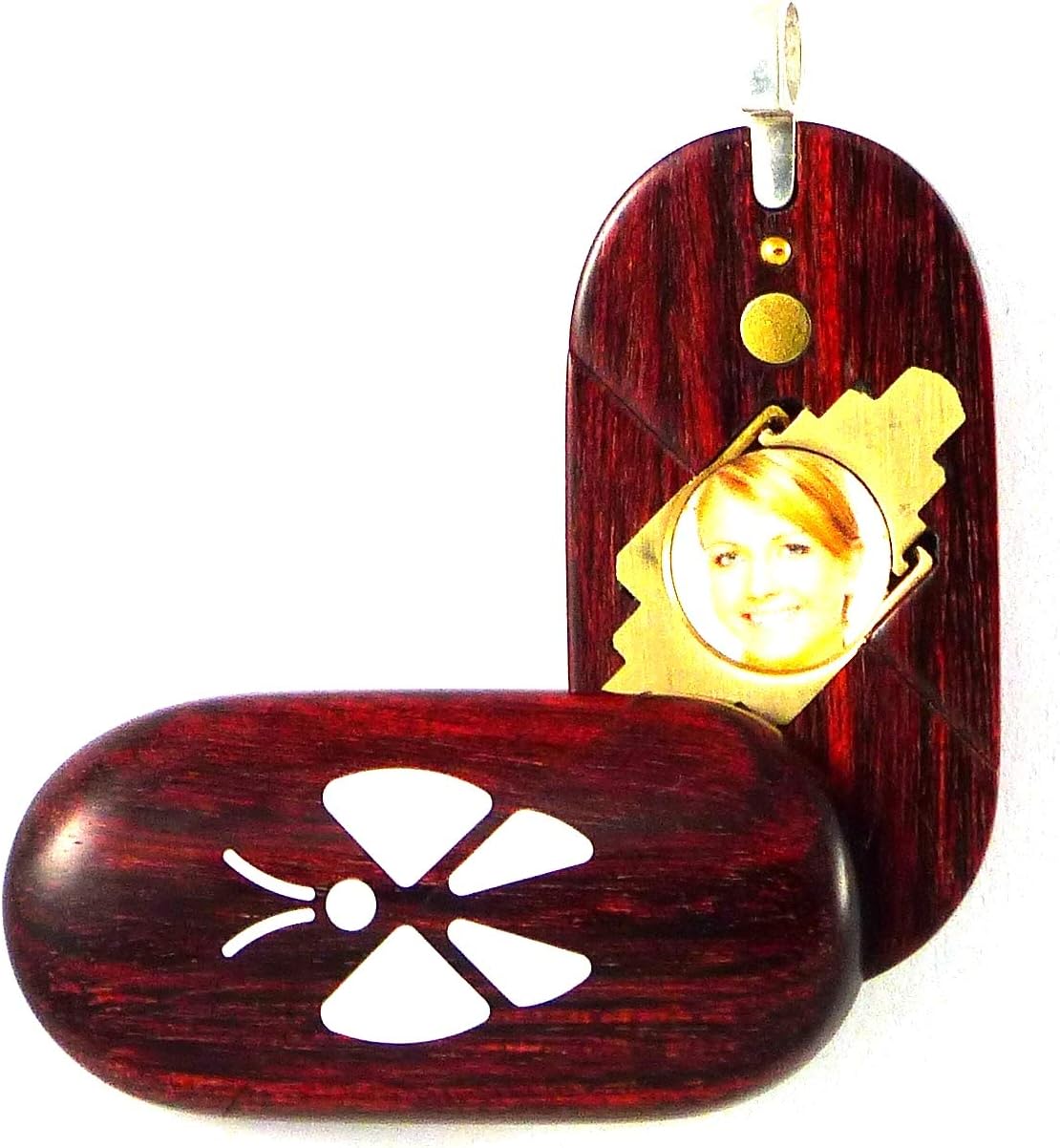 Illusionist Locket Unique Magic Butterfly Wood Pendant by Illusion Lockets