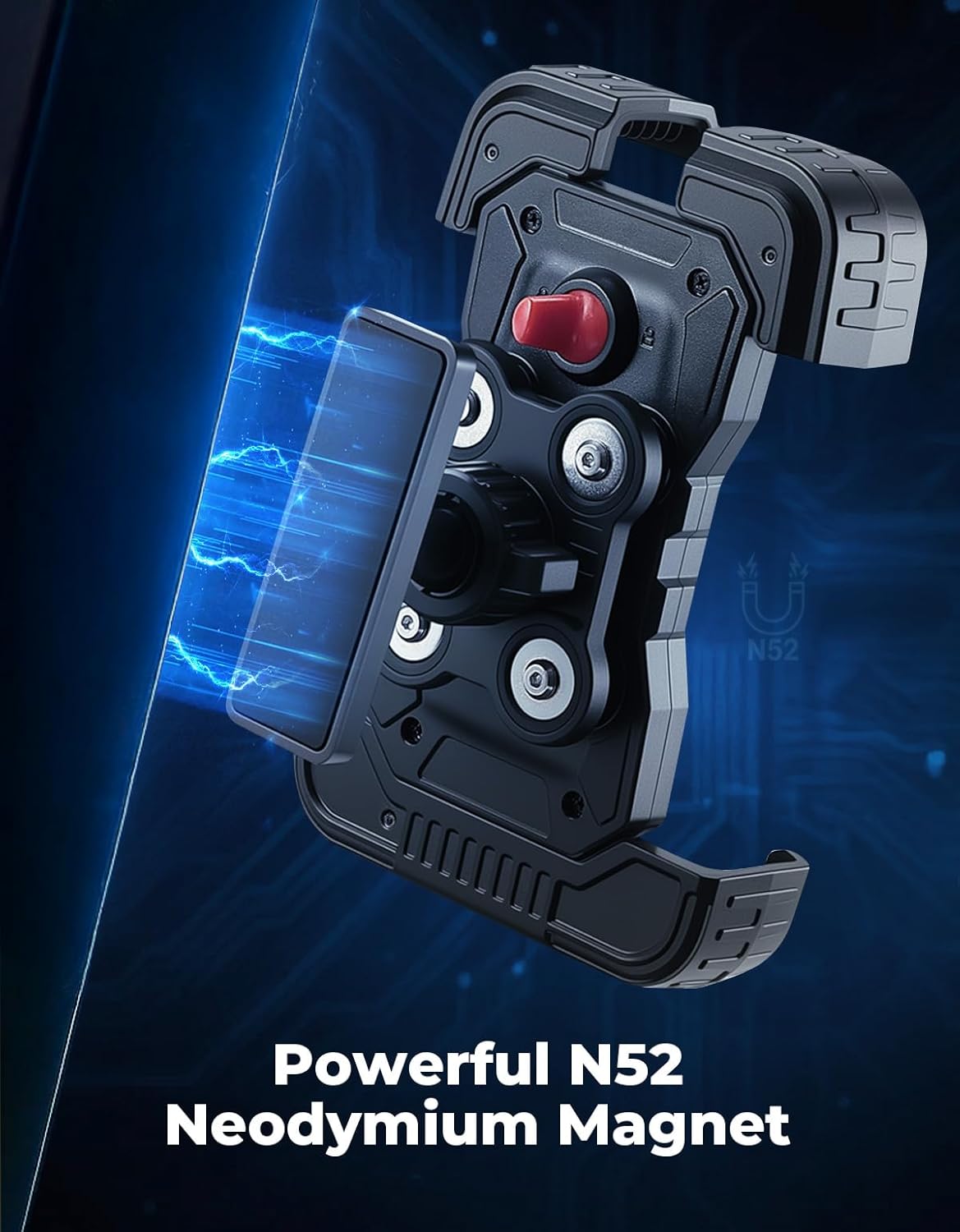 KEMIMOTO Golf Cart Phone Holder, Magnetic Tractor Phone Holder Mount Compatible with EZGO Club Car, Golf Cart Phone Caddy for iPhone/Galaxy/Google Pixel, 360° Rotatable with Vibration Dampening - Image 2