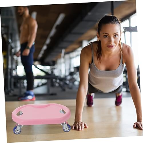 Miniatura 4 de Disco deslizante de fitness abdominal con mango cómodo y alfombrilla de cortesía para entrenamiento de fuerza central en casa, rodillo versátil para