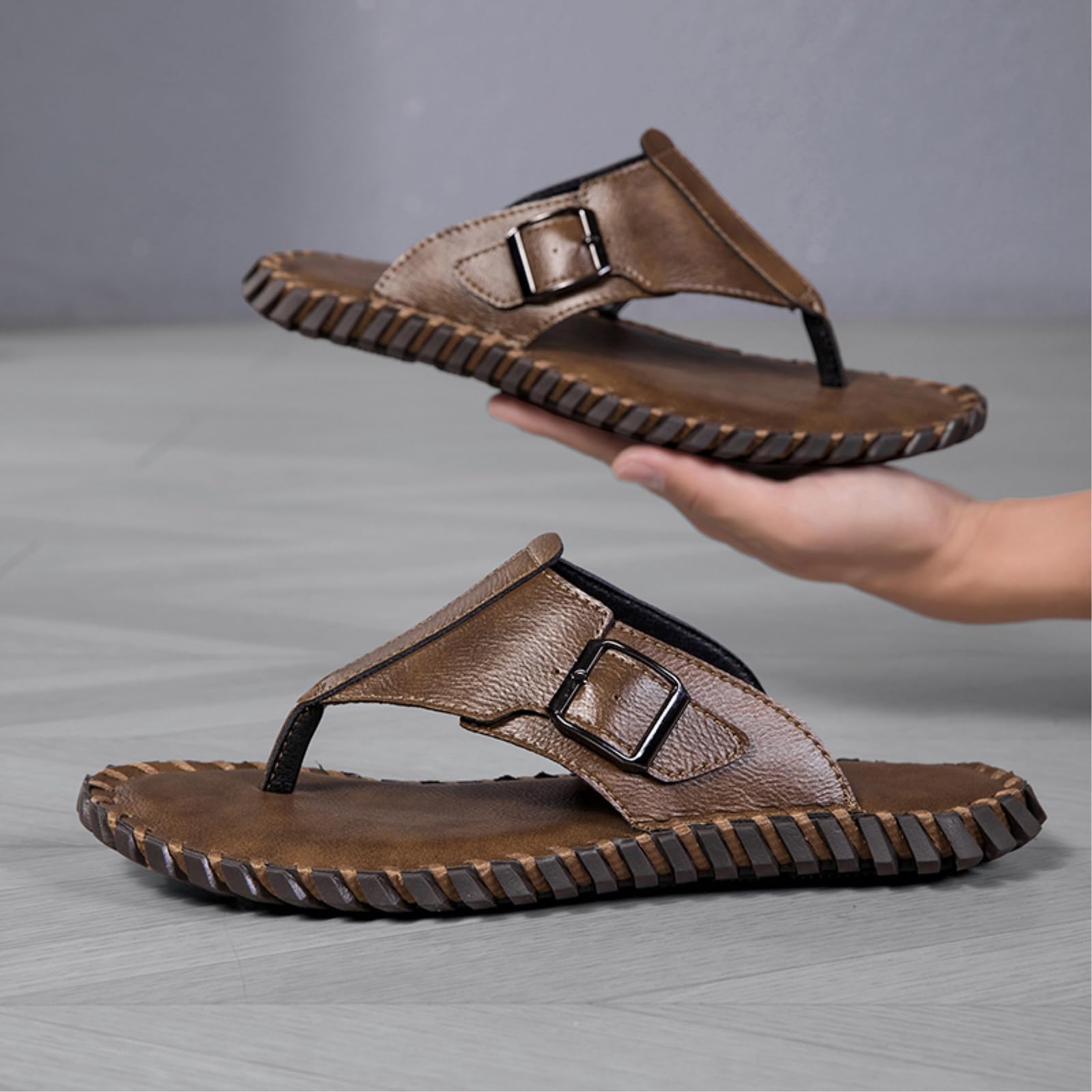 Chanclas Ocio Caminar Hombres Zapatos De Playa Casuales Tamaño Grande Sandalias Masculinas Zapatillas Verano Diapositivas Secas Rápidas Medio Arrastre-black-46