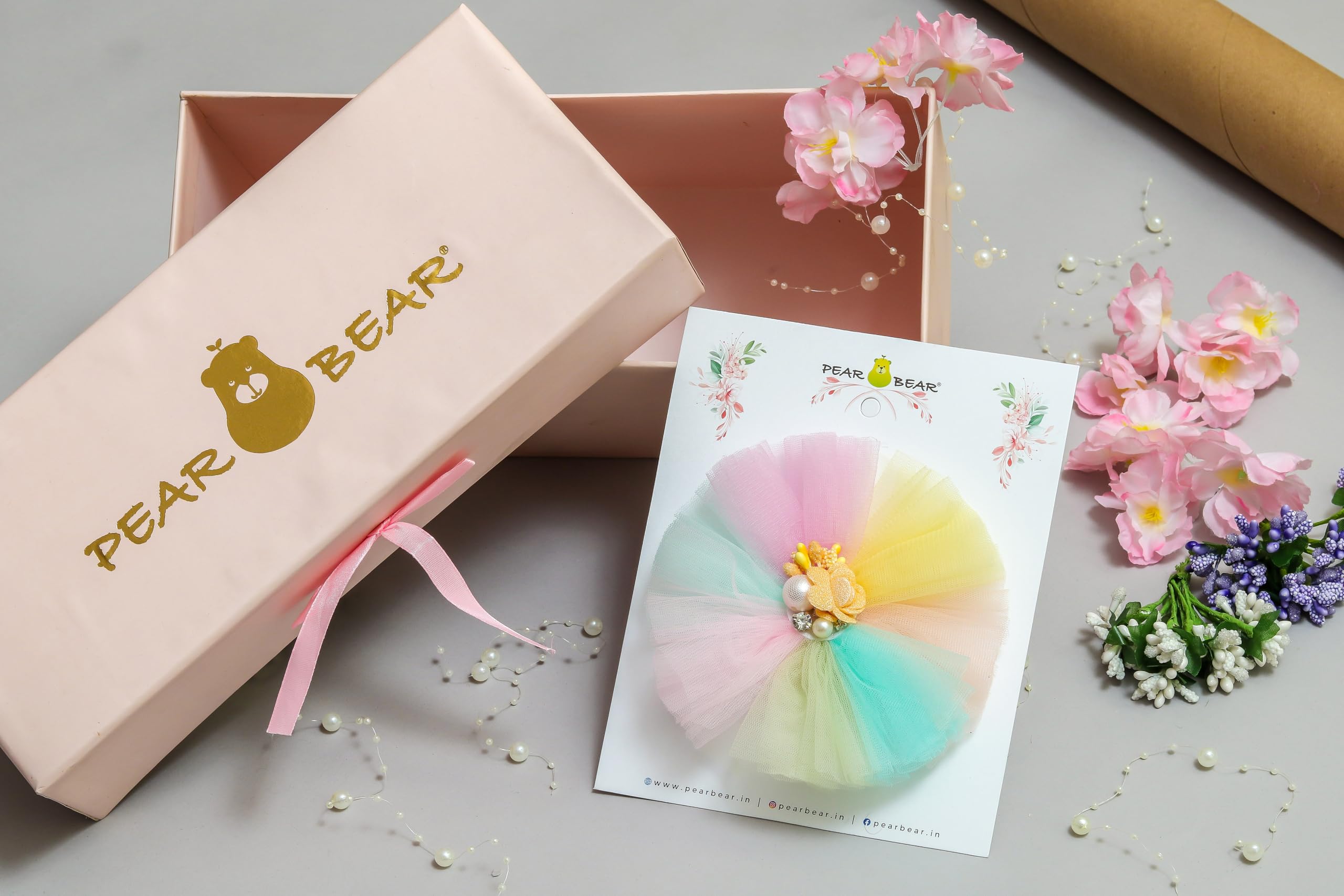 PEAR BEAR 7 Multi Colour Floral And Pearl Work Hair Fascinator for Women & Girls (B0CGXLWV5B) Amazon Price History, Amazon Price Tracker