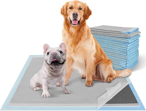Almohadillas de carbón para cachorros de 28 x 34 pulgadas (30 unidades), almohadillas de carbón activado extra grandes, almohadillas para orina a