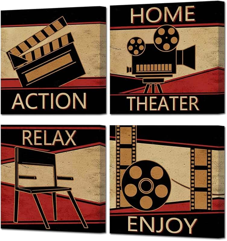 Amazon.com: home theater wall art