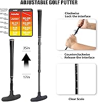 Vista 3 de Adjustable Mini Golf Putter Set with 8 Golf Balls, Two Way Golf Putters for Men Women RightLeft Handed, Mini Club Set Golf Gifts