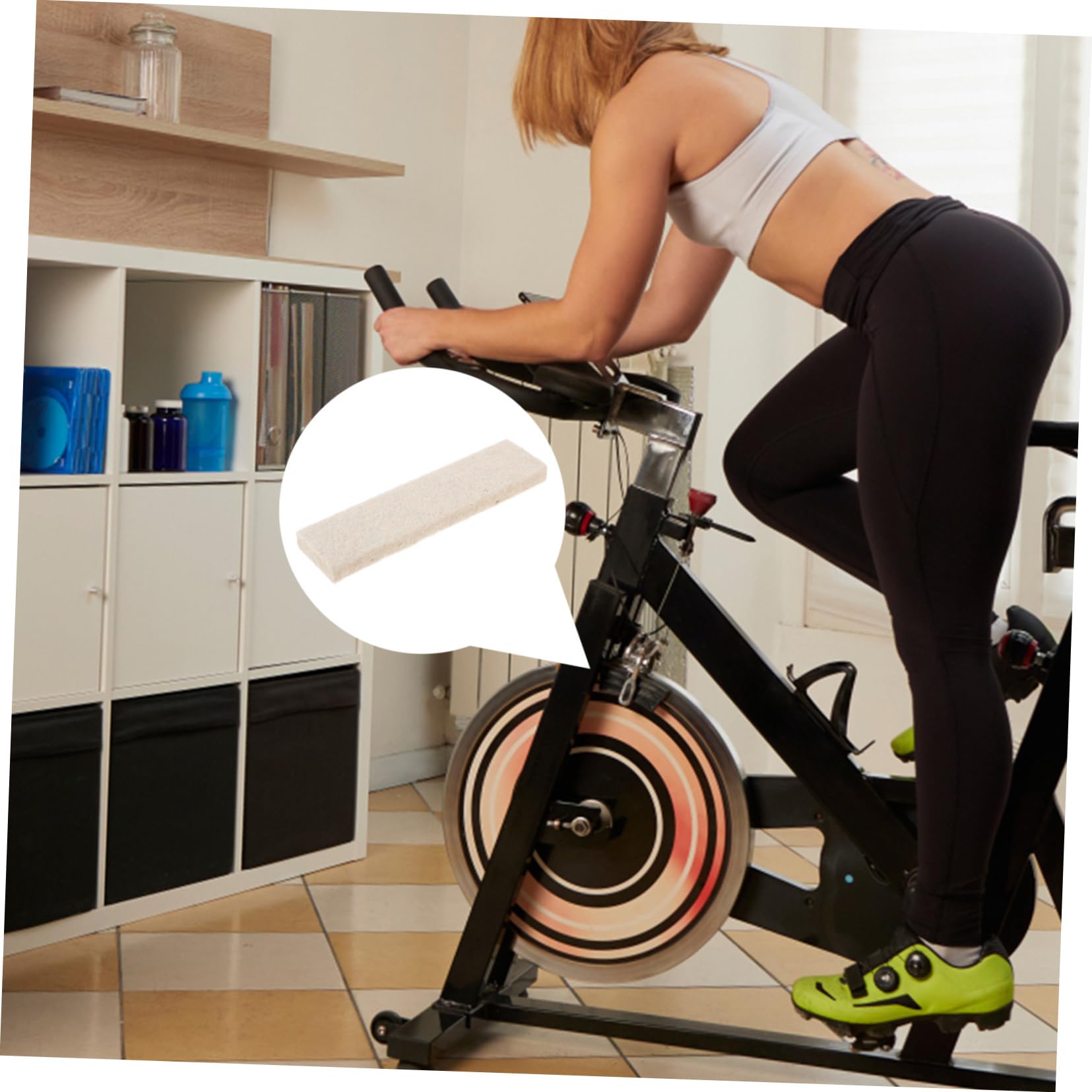 Mipcase 10 Sztuk Filcowe Klocki Hamulcowe Rower Treningowy Hamulce Siłownia Rower Klocek Hamulcowy Fitness Klocek Hamulcowy Rower Klocki Hamulcowe Rower Fitness Blok Hamulcowy Rower