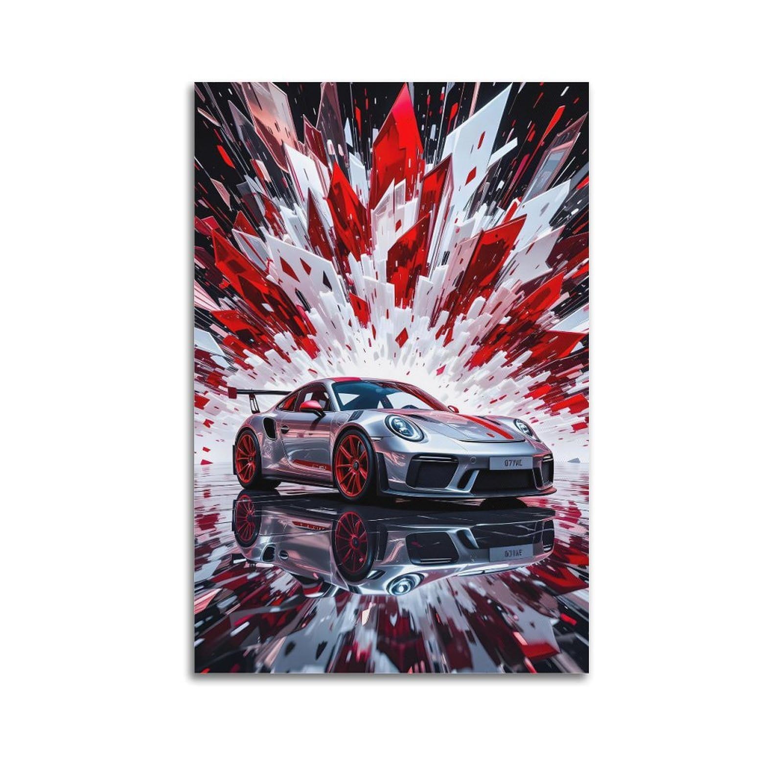 OKAHYS 991.2 911 GT2 RS Racing Supercar Poster Decorative Painting Canvas Wall Artworks Picture 20x30inch(50x75cm)