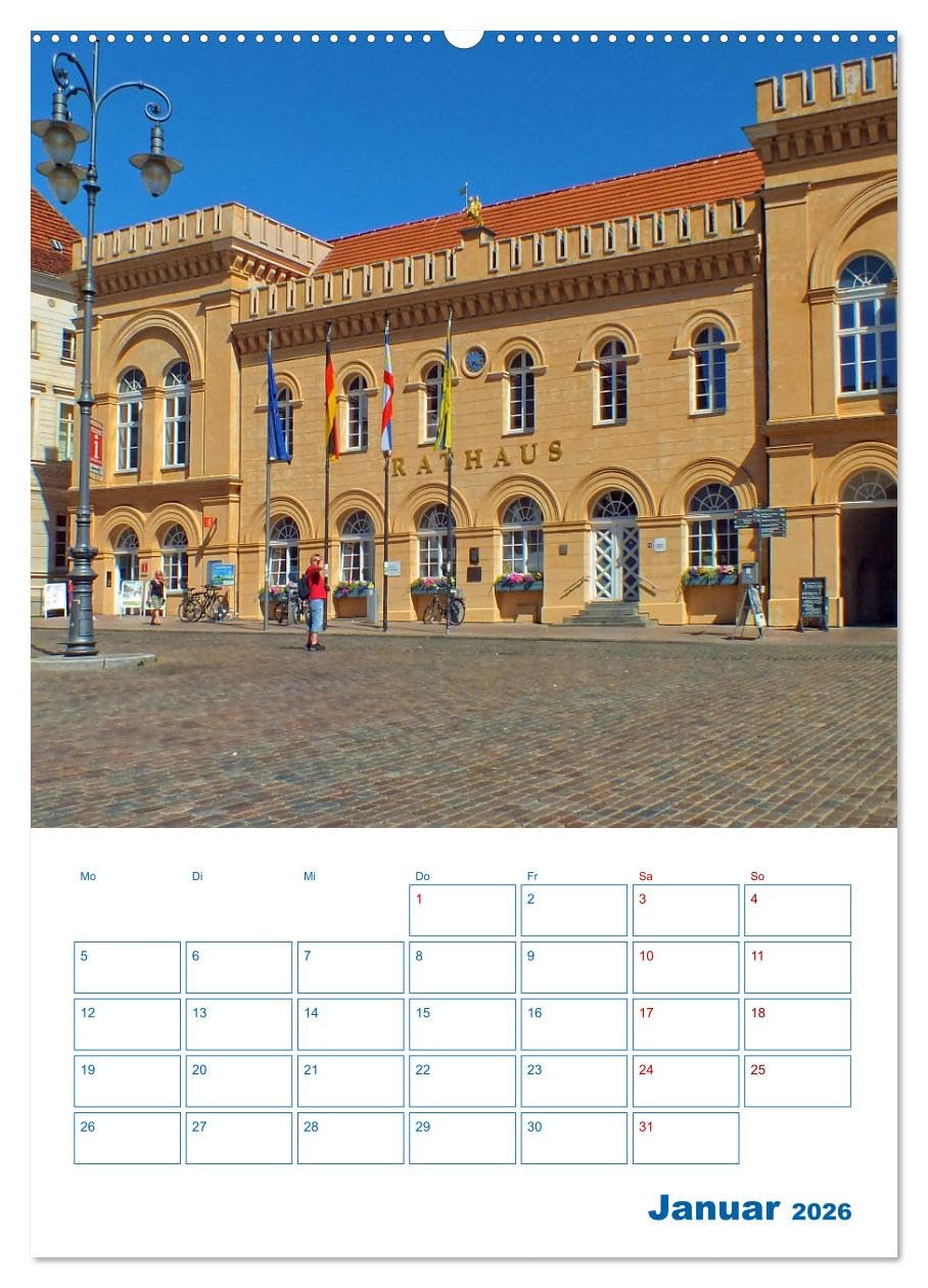 Residenzstadt Schwerin Mecklemburgo-Pomerania Occidental - Agenda (calendario de pared 2026 DIN A2 alto), calendario mensual CALVENDO