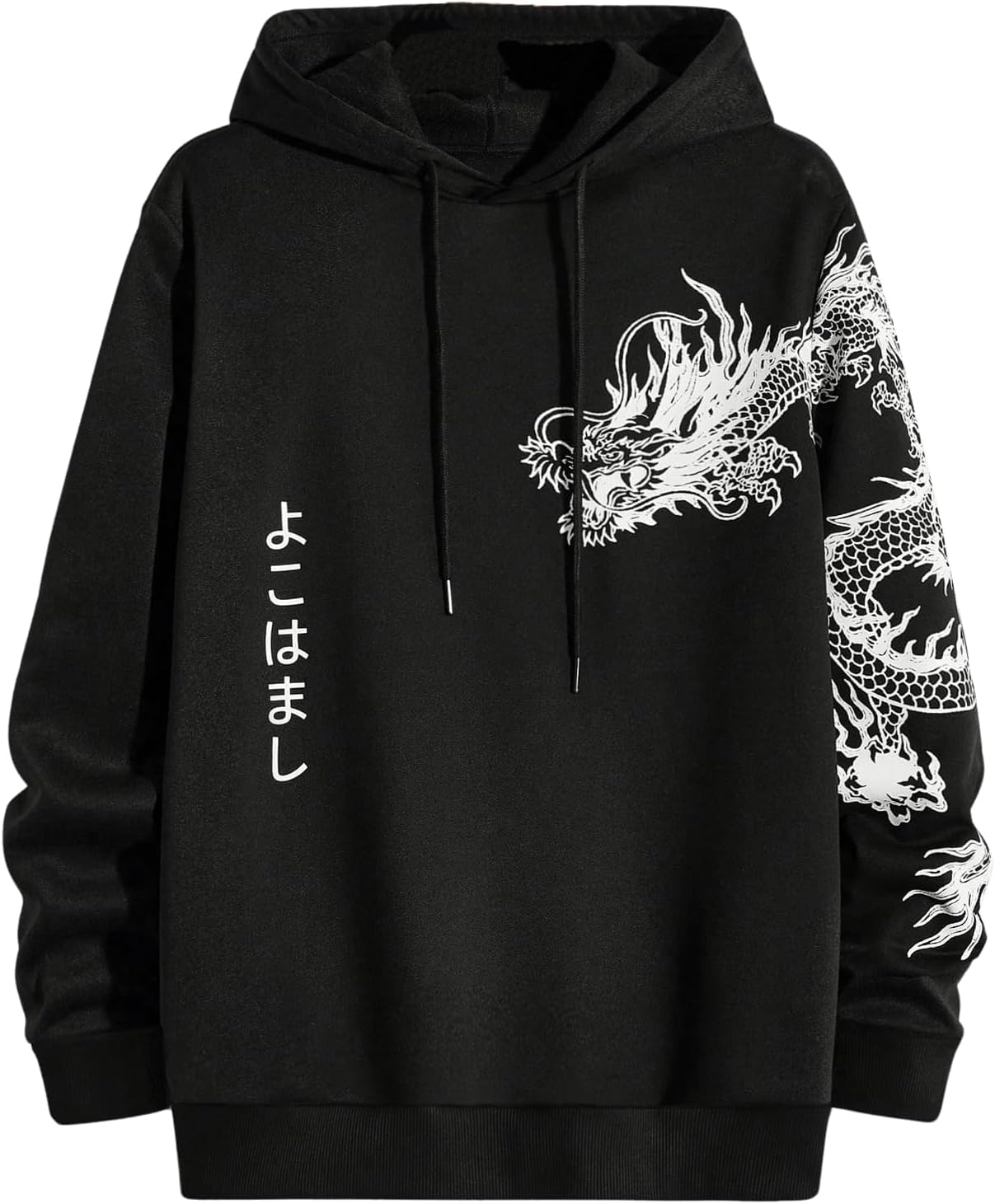 Floerns Men's Letter Graphic Print Lightweight Hoodies Long Sleeve Drawstring Pullover Sweatshirts with Pockets - Image 3