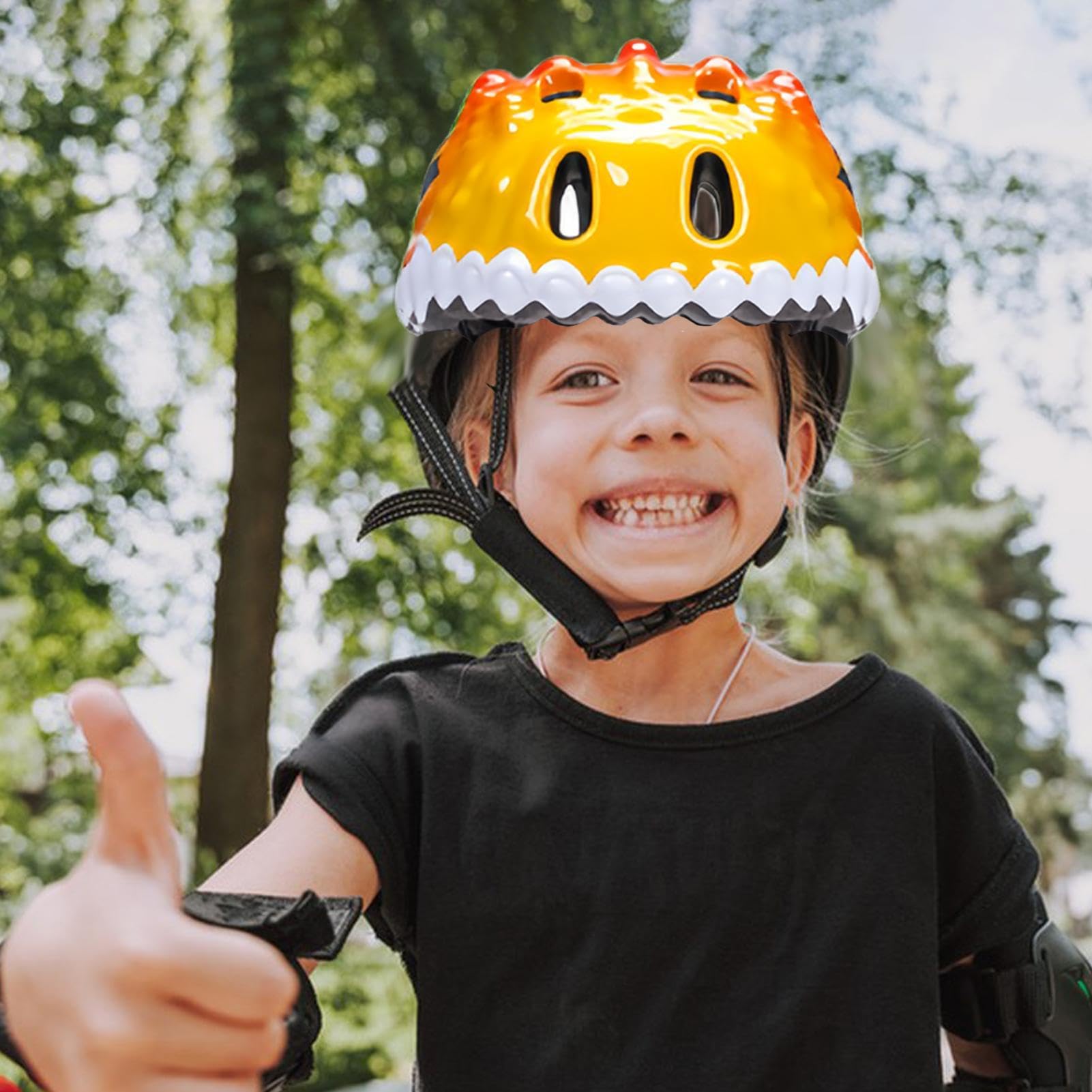 Casco da bici per bambini,Casco da bici per bambini, Casco multisport Dinosaur Casco da bicicletta per ragazzi, Casco da bici per ragazzi Casco da scooter traspirante per scooter Ciclismo