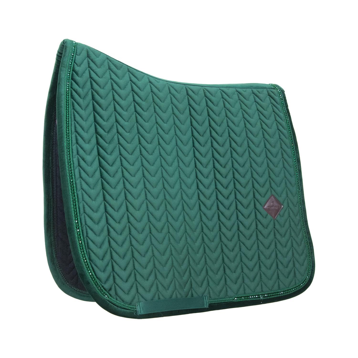 Kentucky Selle Pad Velvet Pearls Green in Size: Dressage Full (EU). - Green - Dressage Full