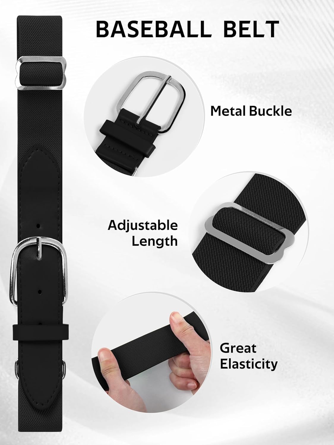 Cooraby Baseball Socks and Belt Combo Youth Boys Adjustable Softball Football Socks and Elastic Baseball Belts for Boys Girls