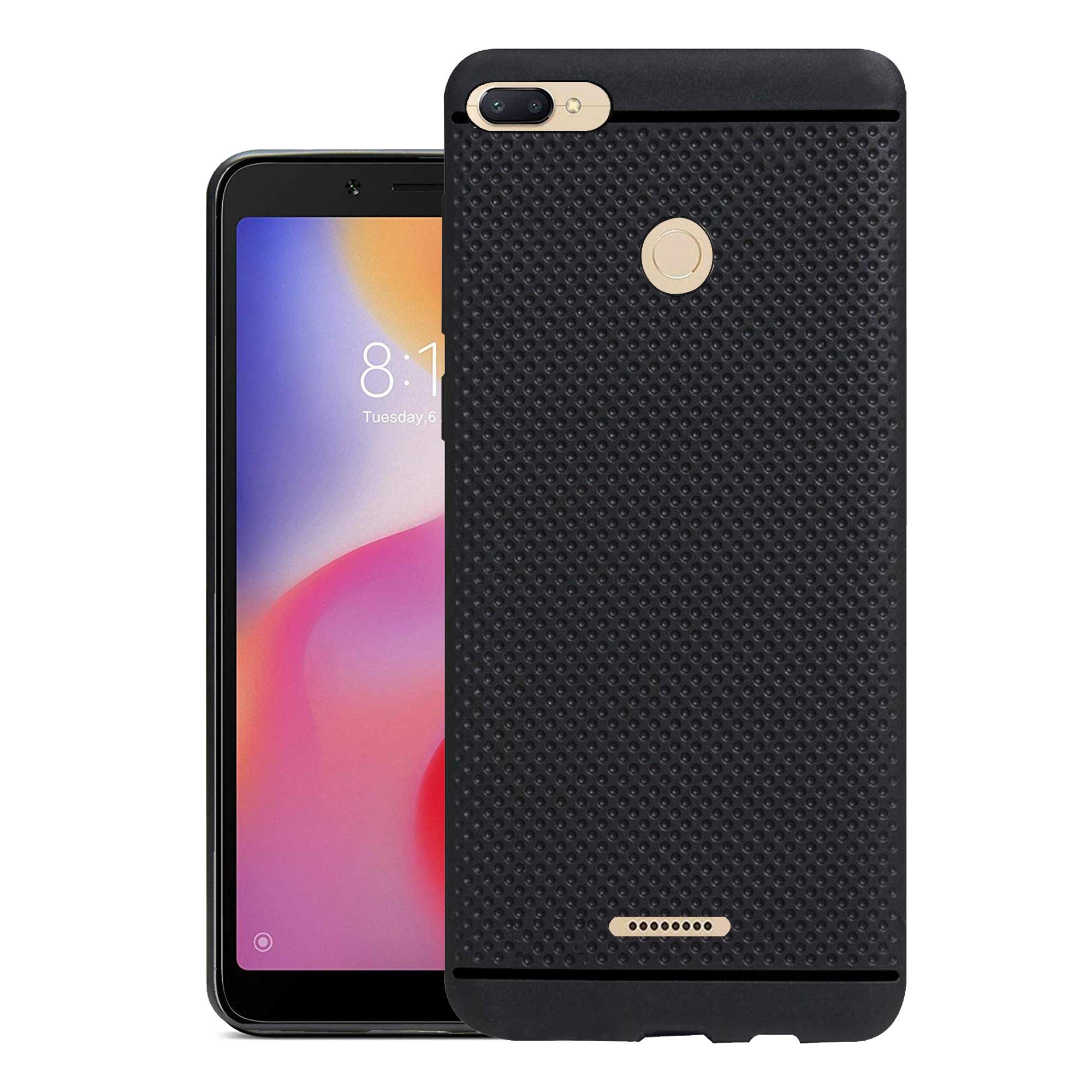 HELLO ZONE Exclusive Dotted Matte Finish Soft Rubberised Back Case Cover for Redmi 6 - Black (B07L1M4T73) Amazon Price History, Amazon Price Tracker