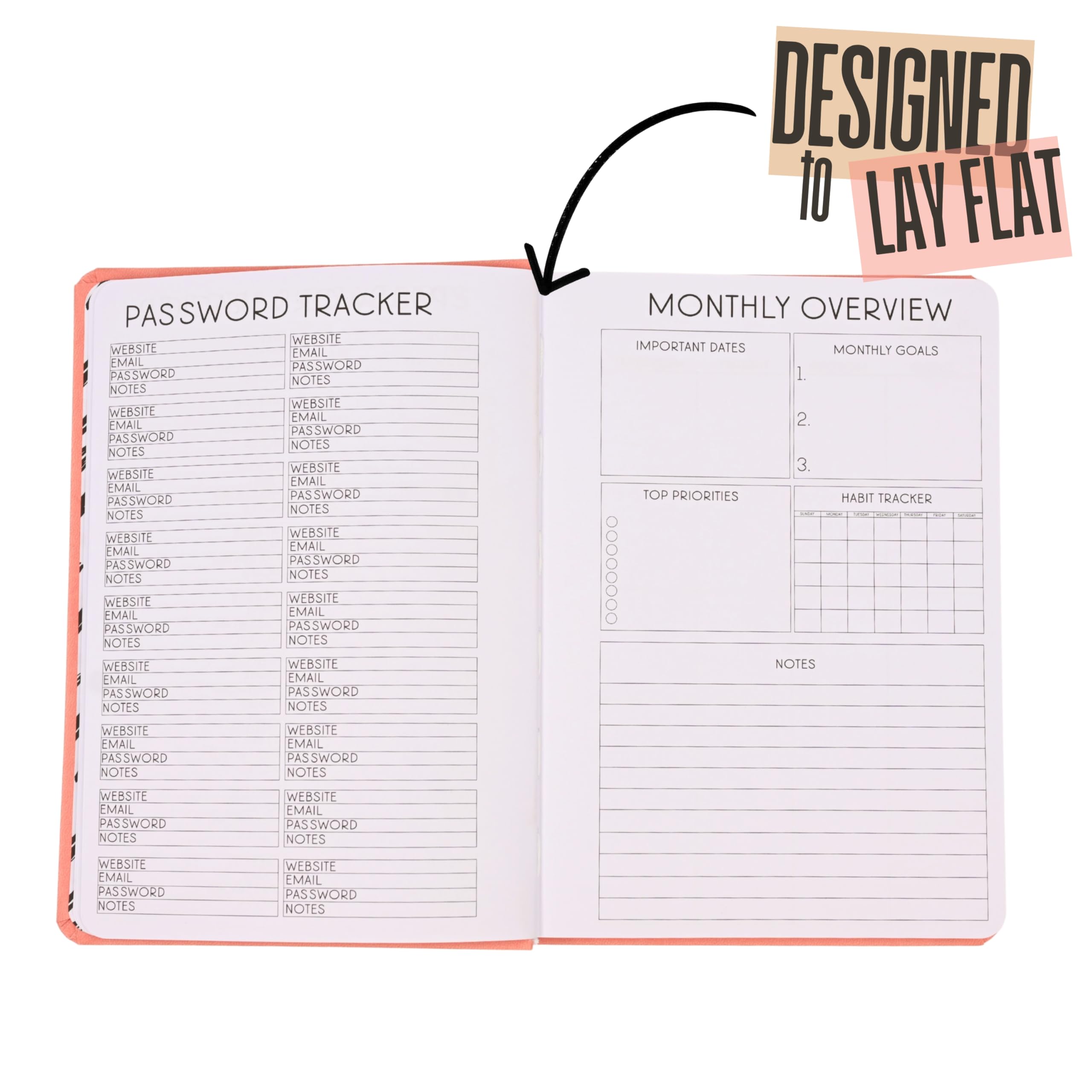 kellofaplan Agenda da lavoro, senza data, 12 mesi, formato A5, rosa, marrone, nero, organizer professionale, carta da 40,8 kg (rosa)