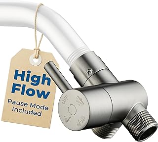 G-Promise All Metal High-Flow Shower Diverter Valve with Pause Mode, 3-Way 4 Setting Splitter for Handheld and Fixed Spray Showerhead Adapter, Bathroom Universal Replacement Part (Brushed Nichel)