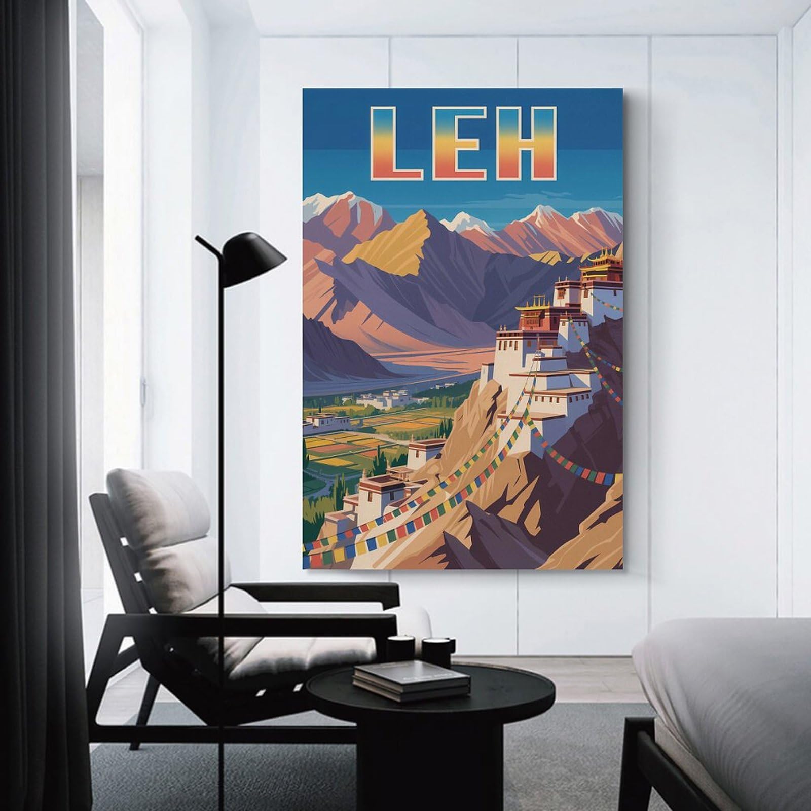 Junmoney Leh Travel Wall Picture Print 12x18inch(30x45cm), for Picture Wall Styling in Lounge Or Bedroom, Ideal for Building A Coordinated Art Wall