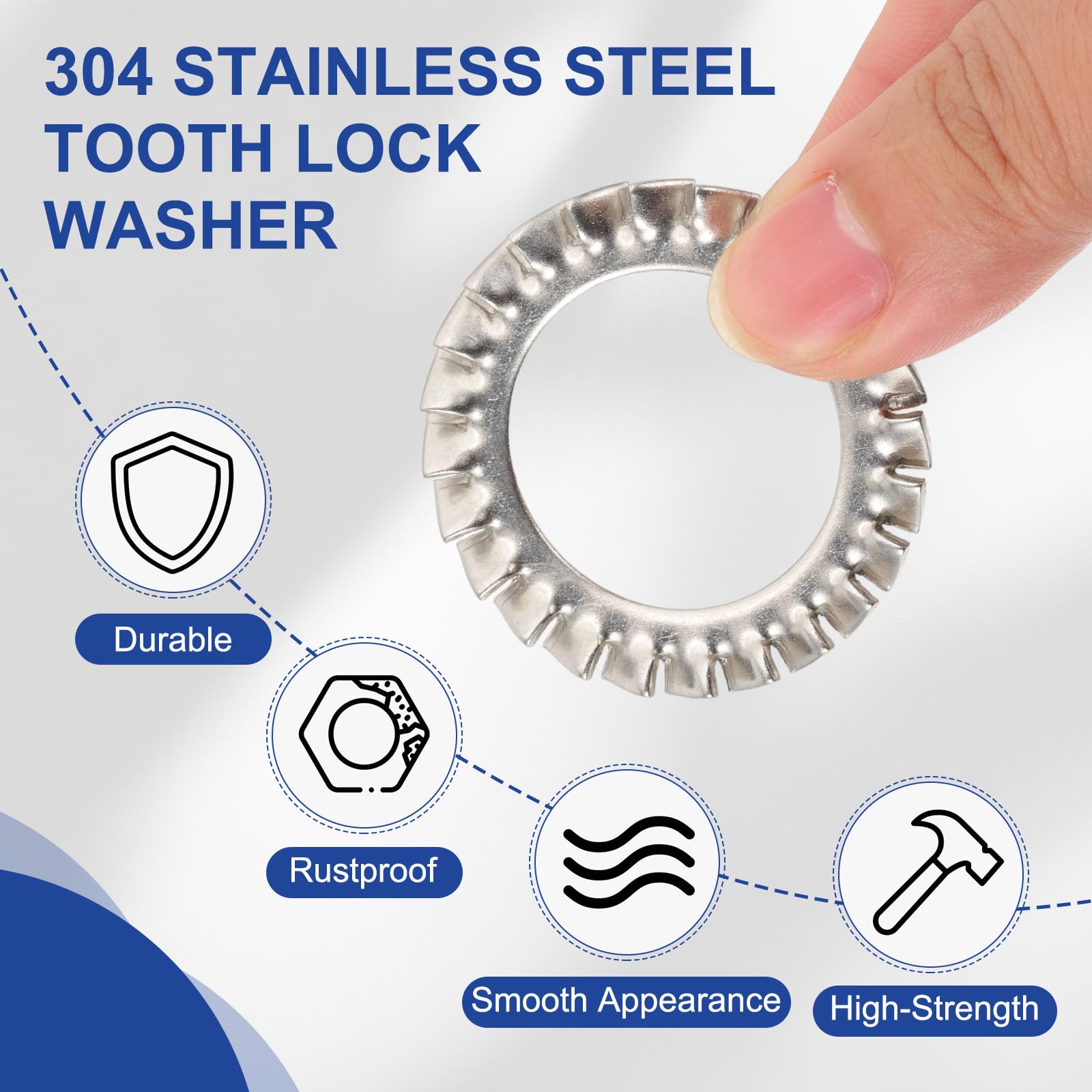 PATIKIL M30 External Tooth Lock Washers - Image 3