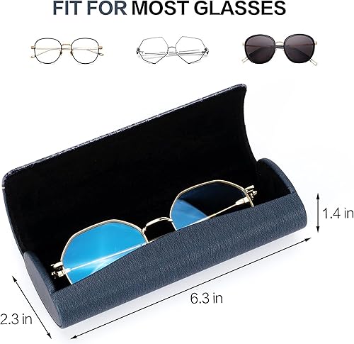 Miniatura 2 de Vemiss Estuches rígidos para gafas, estuche ligero y portátil para mujeres y hombres