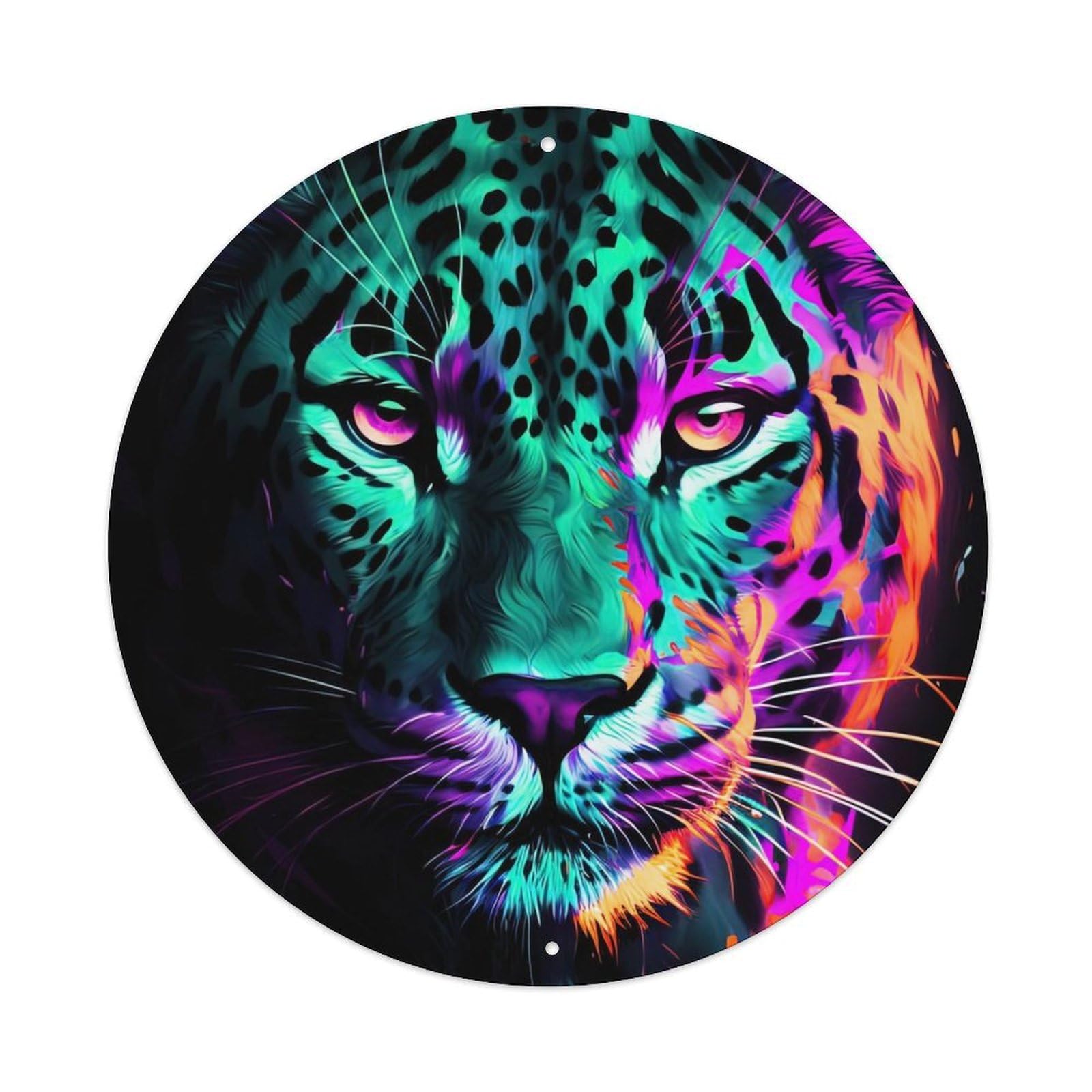 Animal Colourful Leopards Metal Tin Sign