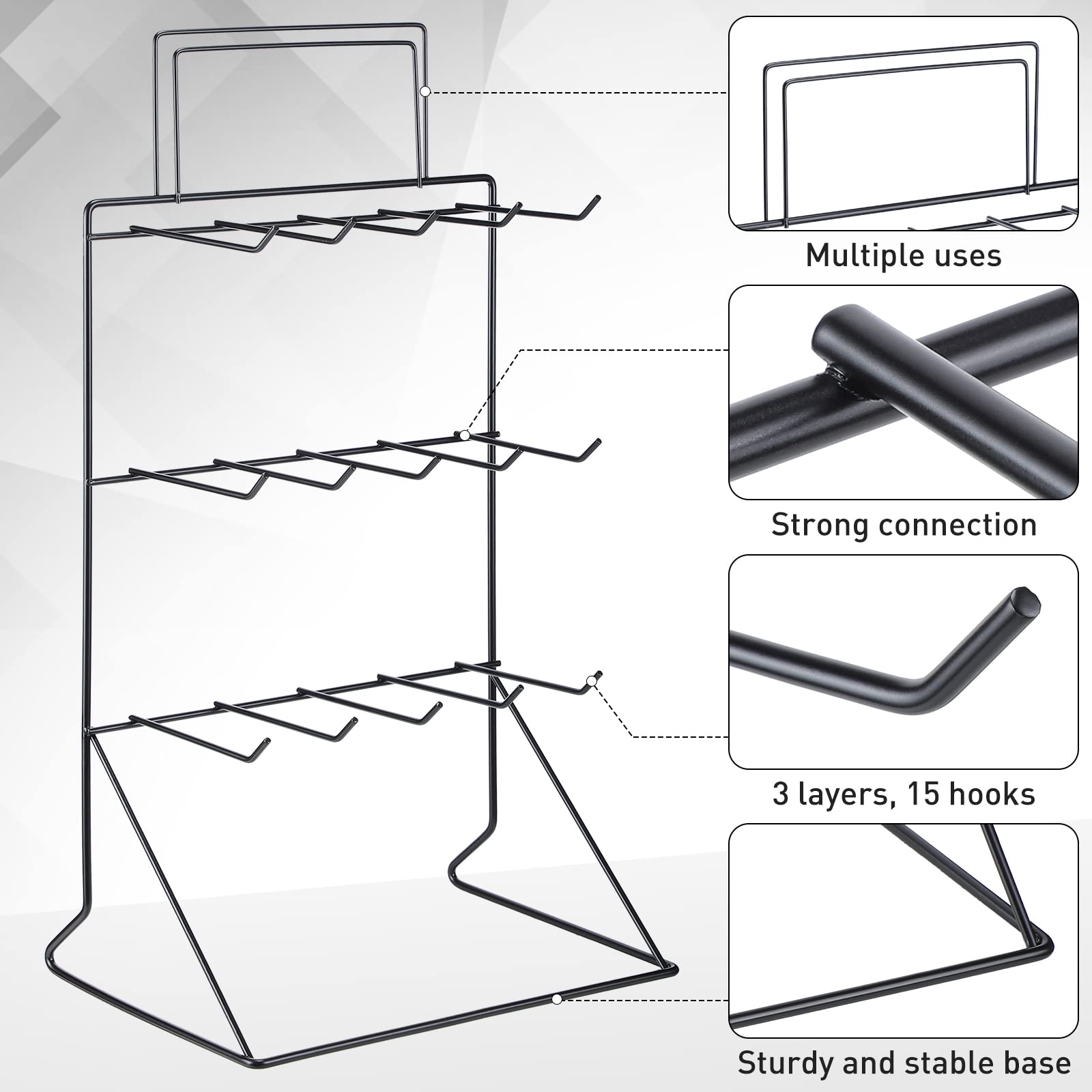 Amazon.co.jp: カウンタートップディスプレイラック 2個パック 3段 15  