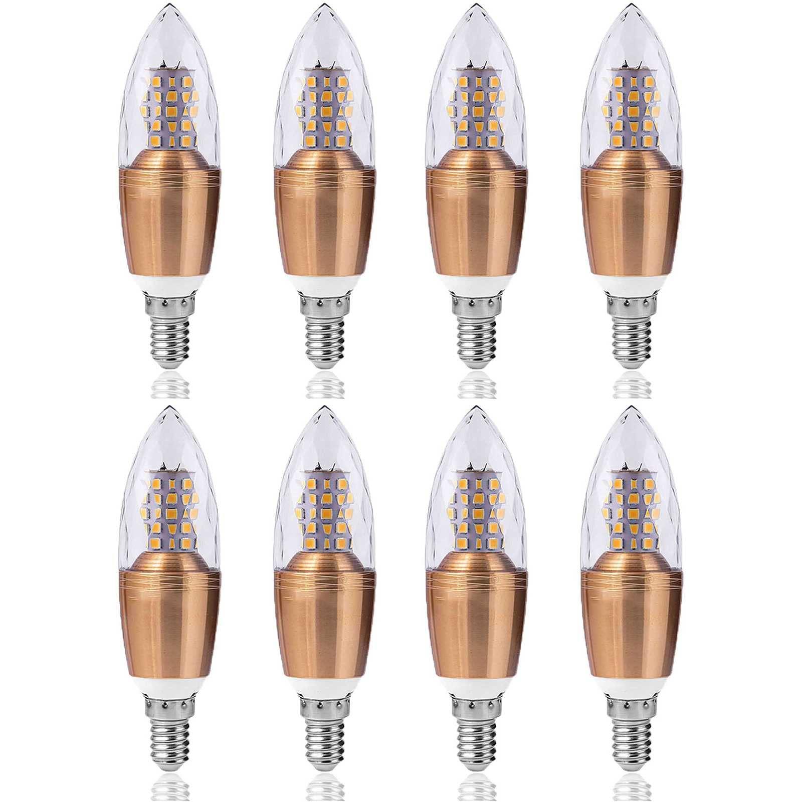 KUNOQXHA E12 LED Candelabra Bulb Corn Bulbs, 100 Watt Equivalent 12W Led Light Bulb 3000K-6000K 1200Lumens E12 Candle Base Chandelier Bulbs AC85-265V Mini Torpedo Shape