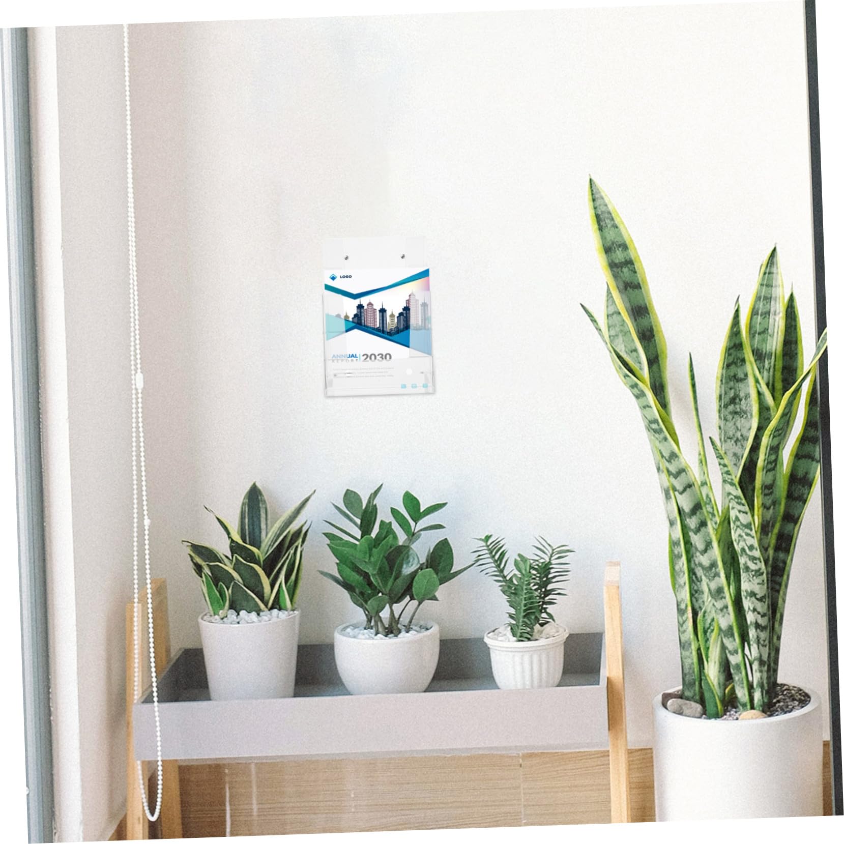 2 Piezas Portafolletos Diseño Moderno de Montaje en Pared, Acrílico
