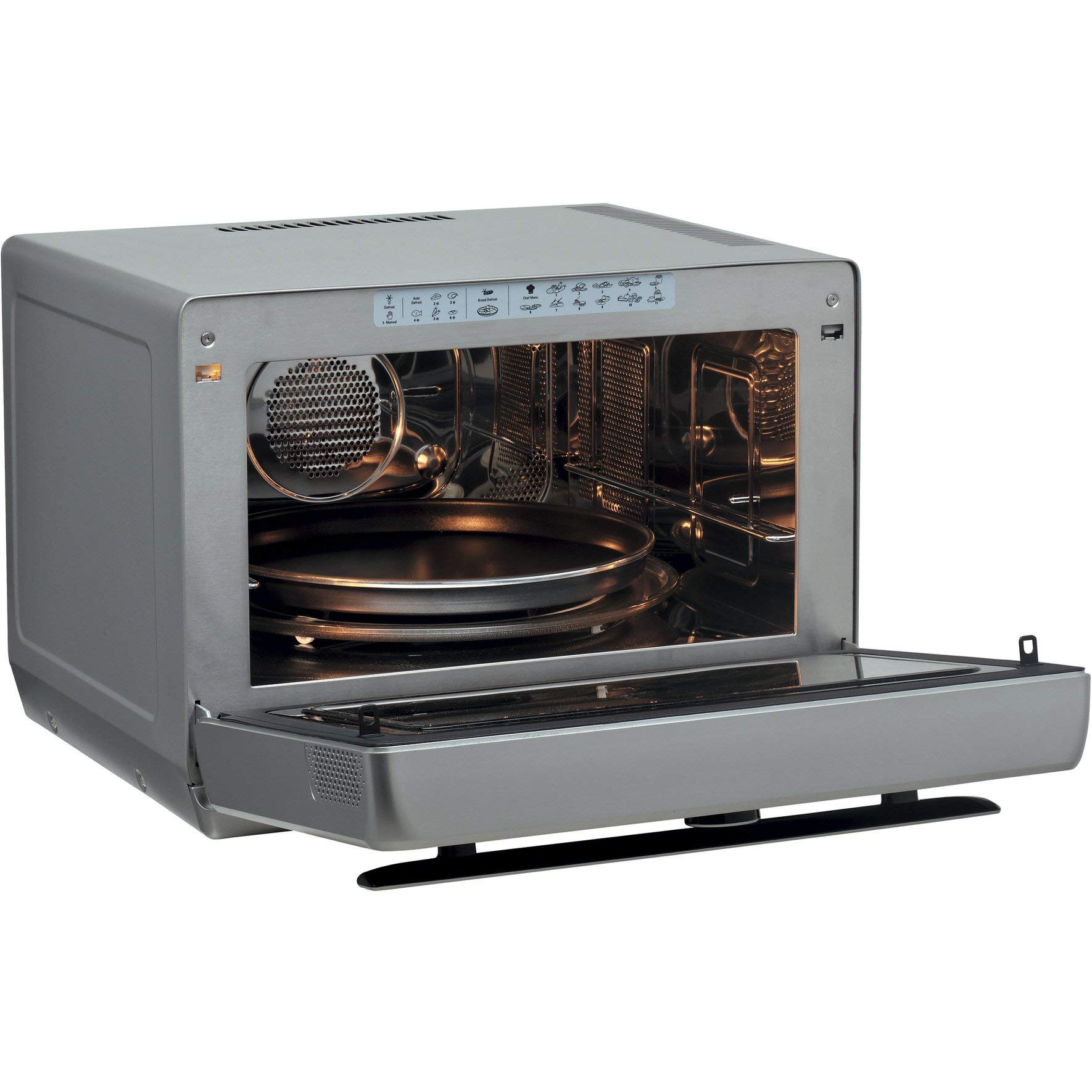 Bauknecht Jet Chef MW 179 IN Edelstahl 5in1-Multifunktionsmikrowelle/ 1000 W/ 33 L Garraum/Heißluft 1500 Watt/ Quartz Grill 1200 W/DualCrisp/ Dampfgaren/Schmelz- und Schnellauftau-Funktion