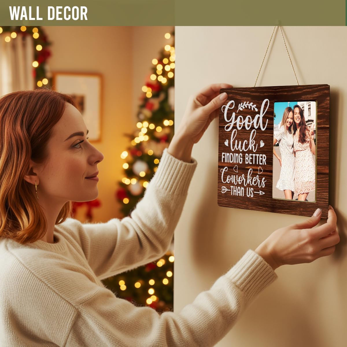 Good Luck Finding Better Coworkers Than Us Wood Picture Frame,Goodbye Farewell Wood Picture Frame for Colleague - Image 2