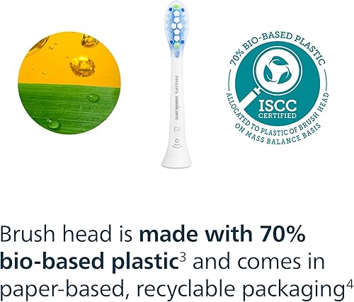 Miniatura 25 de Philips SONICARE C3 HX9042/95 - Cabezales de cepillo de dientes eléctrico de repuesto genuino, negro, paquete de 2 Negro,Blanco