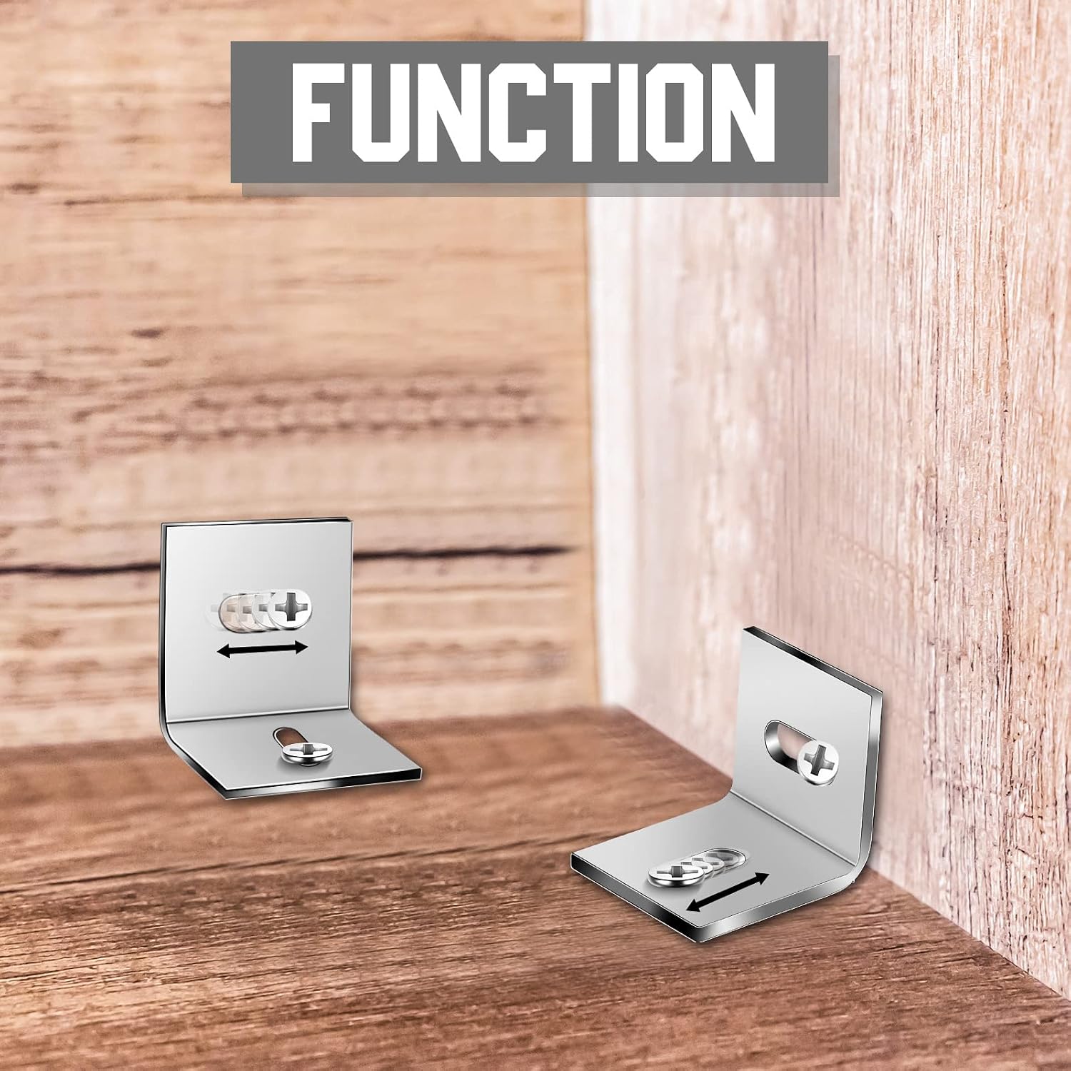 Dunzy 18 Pcs Heavy Duty Wood Table Top Expansion Bracket Steel Z Clips Fastener Connector Table Top Fasteners Woodworking Fasteners Hardware Mounting Tabletop Connector Bracket (Classic,Silver)