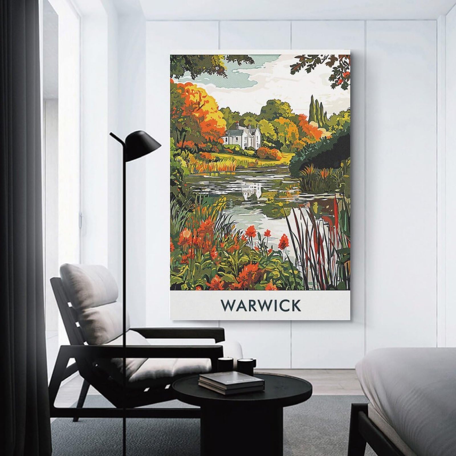 Junmoney Warwick Landscape Wall Decor Canvas Print, 20x30inch(50x75cm), for Home Lounge, Bedroom Or Reading Nook, Decorative Artwork for Empty Walls
