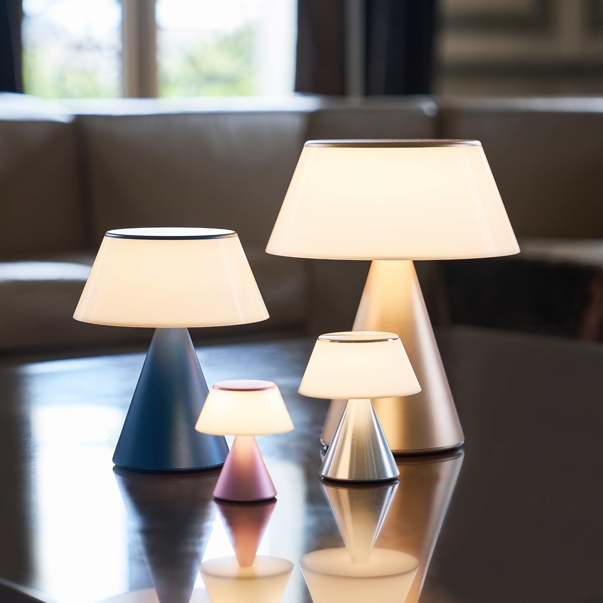 Lexon LUMA S Touch Bedside Lamp, Wireless Night Light with Adjustable Brightness and Multi-Lamp Synchronization, 9 LED Colors - Image 4