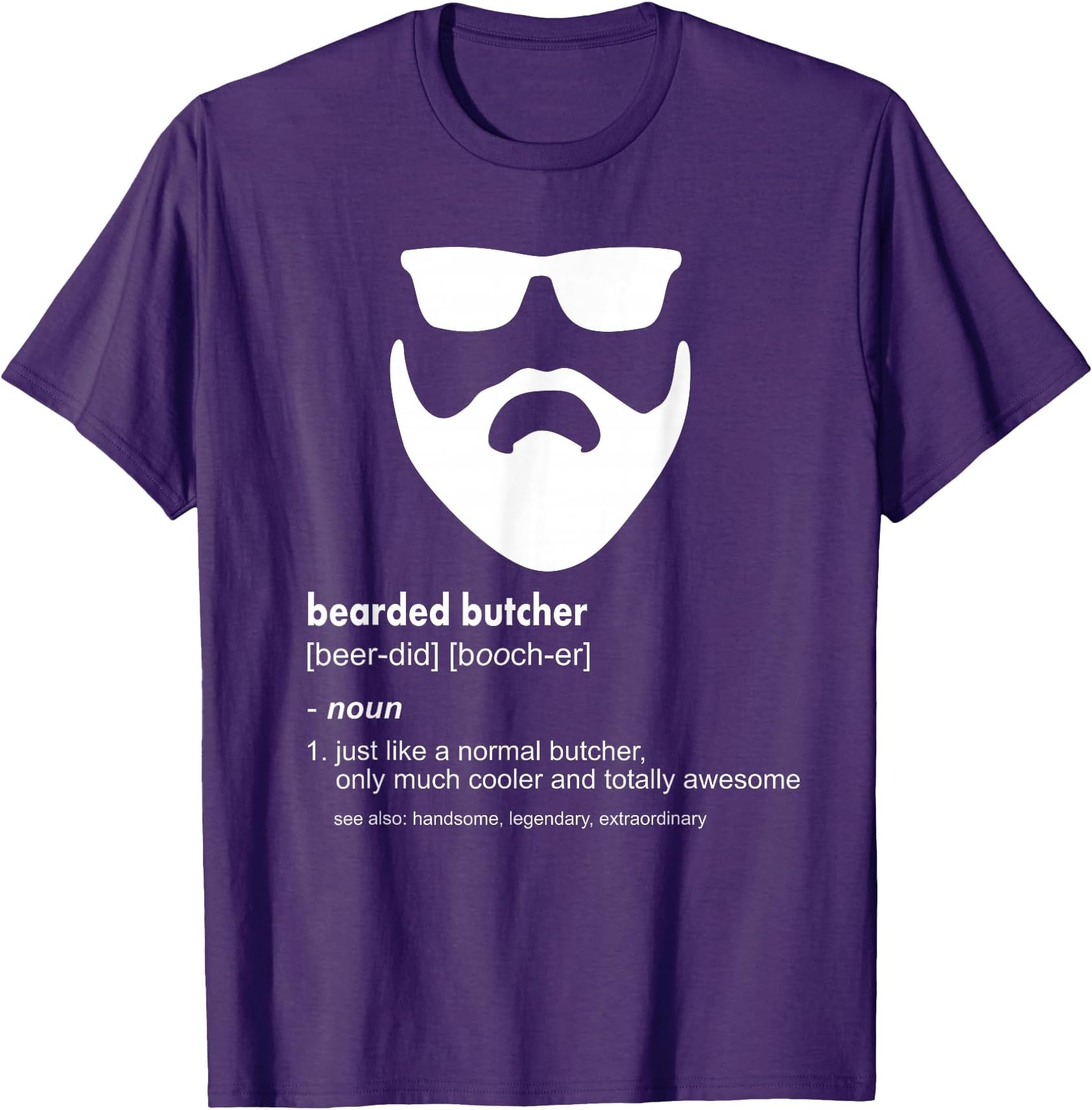 Bearded Butcher Shirt Funny Beard Joke Butcher Gift T-Shirt