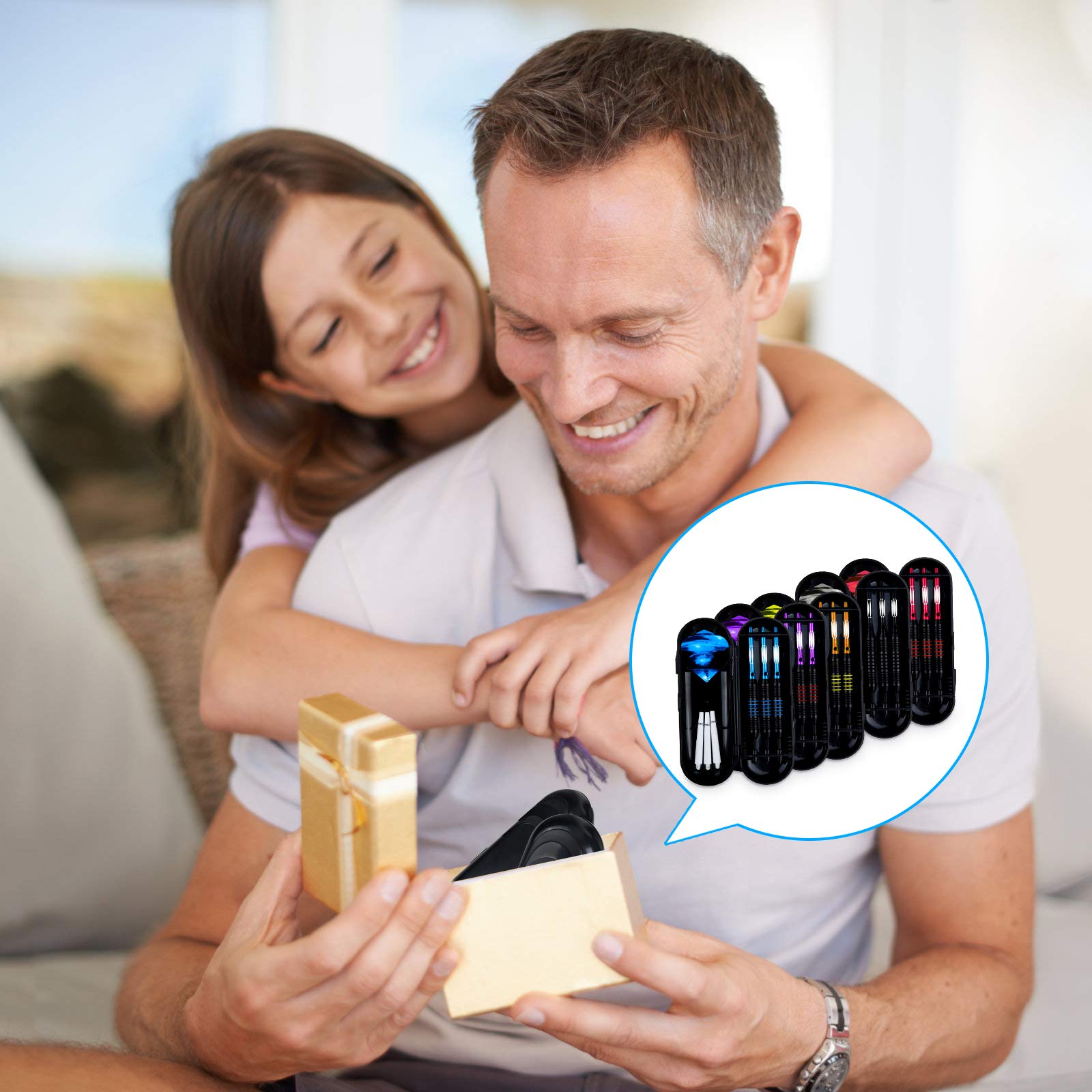 Freccette Professionali Punta Plastica 18g, Set di Freccette Elettronico per Bersaglio Elettronico con 6 Voli e 50 Punte Morbide di Freccette + 20 O-Anelli, Set di 3 Freccette Morbide