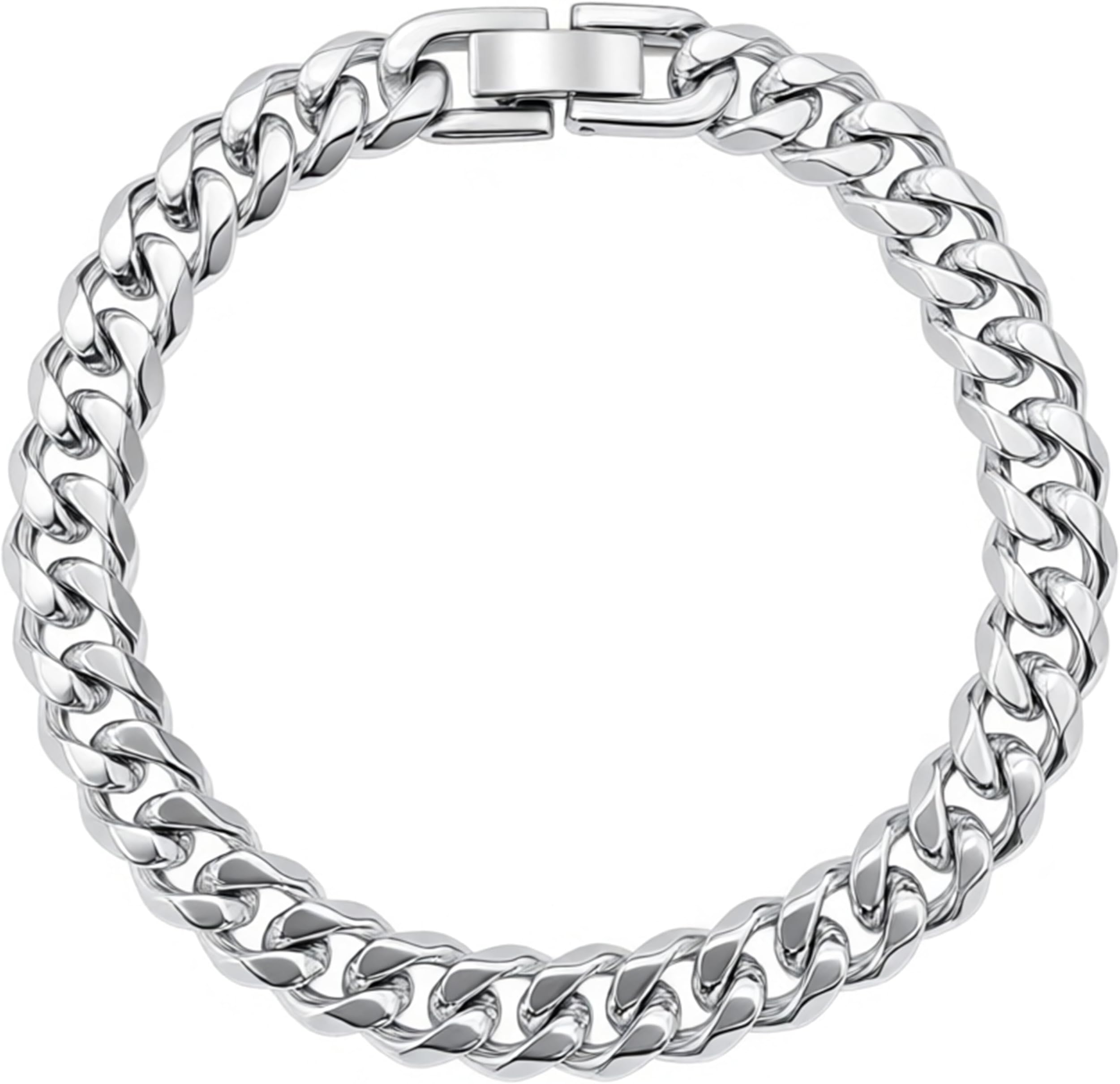 mens chain bracelet cuban link 8mm Heavy real Solid Thick 925 sterling silver bracelet for men Women Father Day Christmas Birthday Jewelry Gift 7.5-9inch