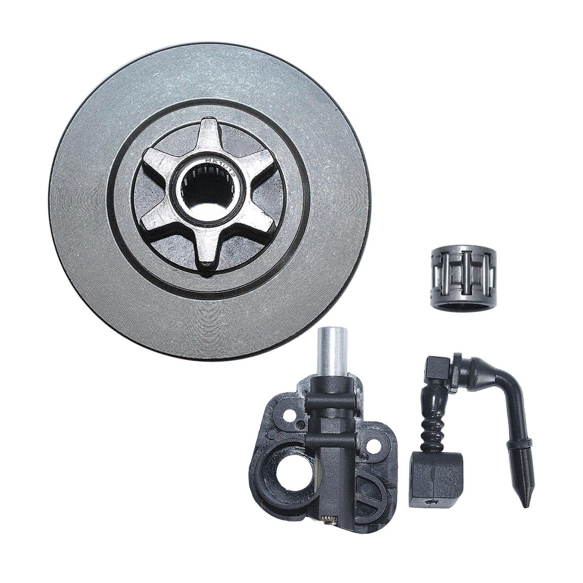 Kit bomba de aceite y tambor de embrague compatible con motosierra 390 y 420