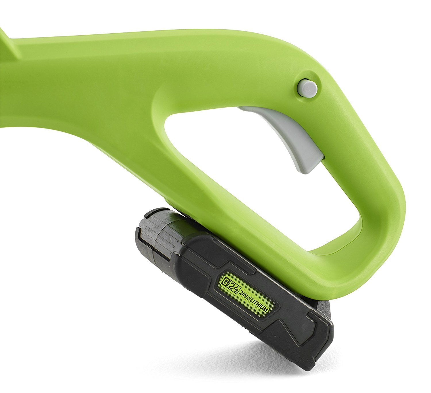 Greenworks Akku-Rasentrimmer 24V 25cm ohne Akku und Ladegerät, 1,65mm Fadendurchmesser, Automatischer Fadenvorschub, Dreh und Neigbarer Motorkopf G24LT