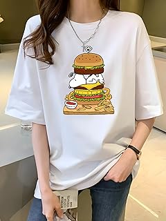 Tシャツ スヌーピー レディース 半袖 綿100% 日本製 春夏服 インナーシャツ クルーネック カットソー カジュアル ゆったり おしゃれ 快適 柔らかい 通気性