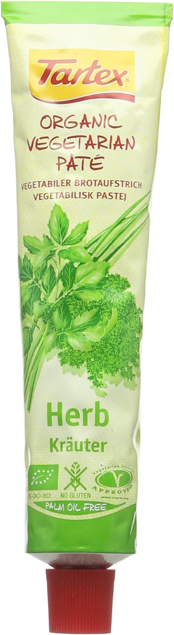 Tartex Organic Herb Pate Tube 200 g (Pack of 4)