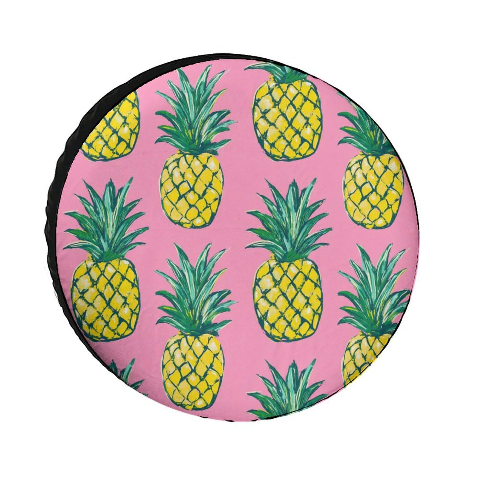 Pineapple Spare Tire Cover Oxford Waterproof Wheel Protectors Universal Car Accessories 28inch