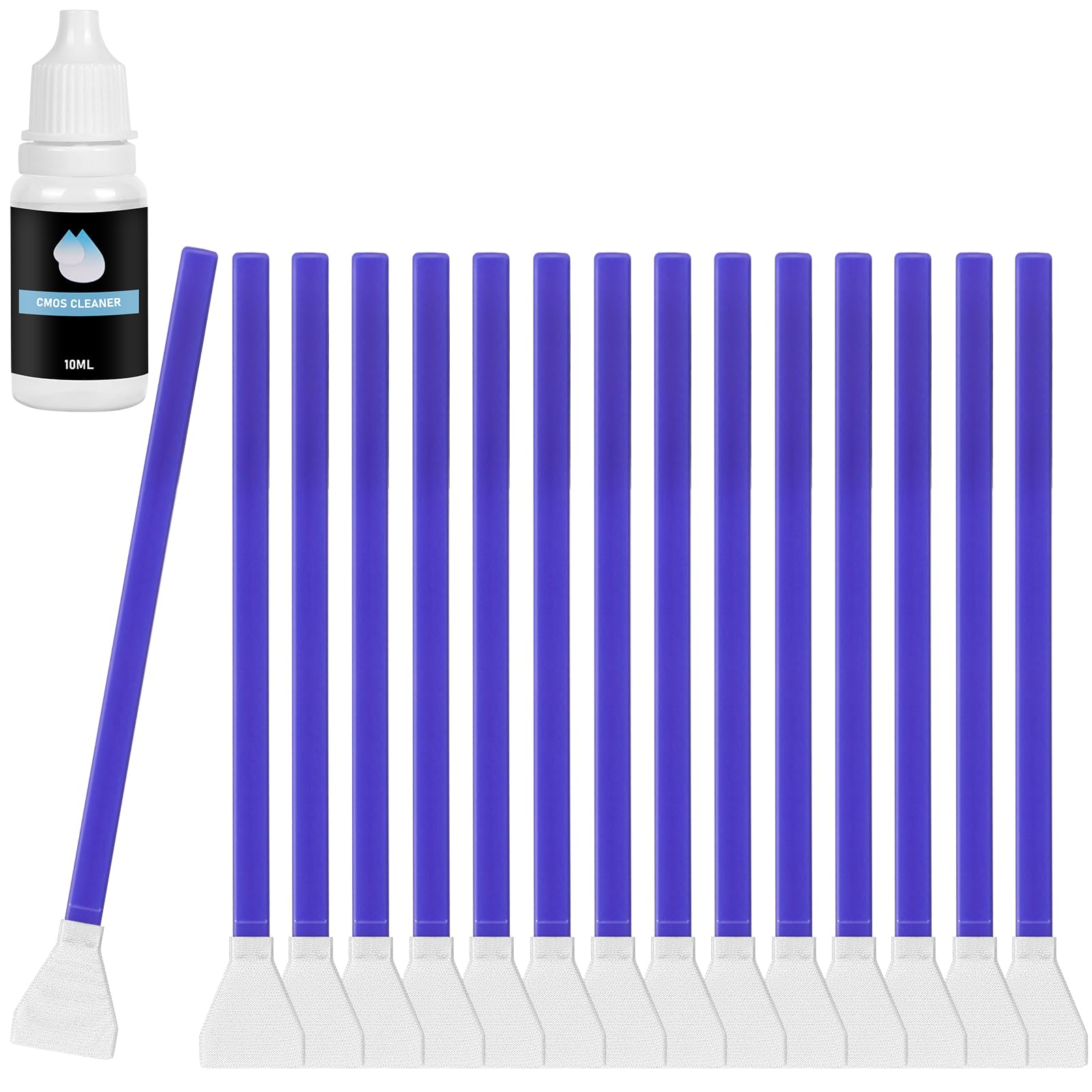 Écouvillon de Nettoyage de Capteur, 16mm Lot de 15 APS-C Écouvillons Nettoyage pour Capteur, pour Les appareils Photo numériques DSLR ou SLR pour Capteur de 10 ML