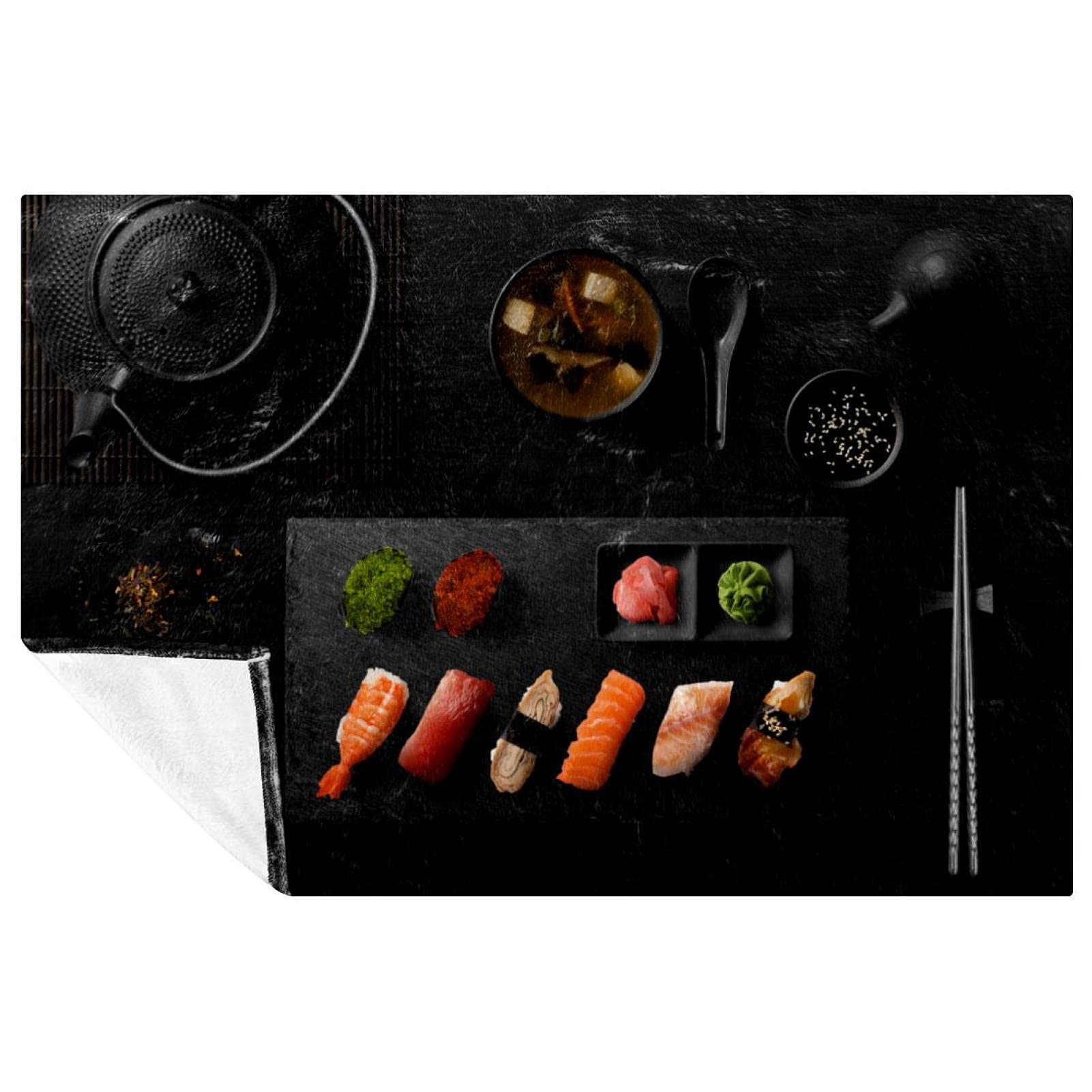 Couverture sushi pour pique-nique camping et moments détente au salon