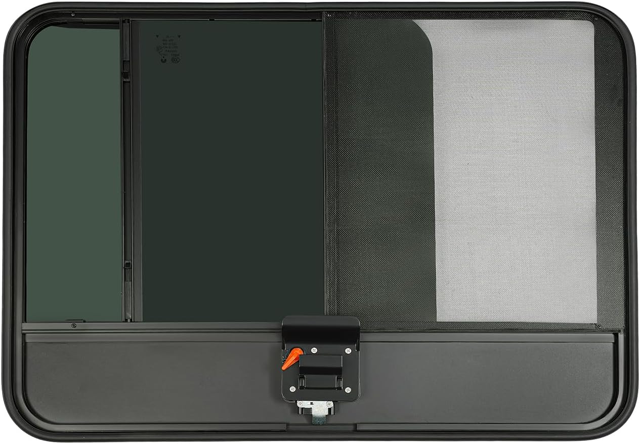 Rv Entry Door,26“ x 36” RV Entry Door Teardrop Trailer Door with Tempered Glass for RVs Campers Trailers,18-20mm Wall Thickness (Left Driver)