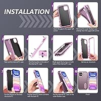 Vista 8 de BaHaHoues Funda para iPhone 11 con Soporte Integrado, Cubierta Protectora de Grado Militar a Prueba de Golpes/Caídas para iPhone 11 de 6.1 pulgadas