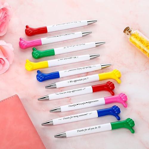 Miniatura 6 de Fumete 25 bolígrafos de agradecimiento con el pulgar hacia arriba, bolígrafos de agradecimiento para profesores, empleados, compañeros de trabajo,