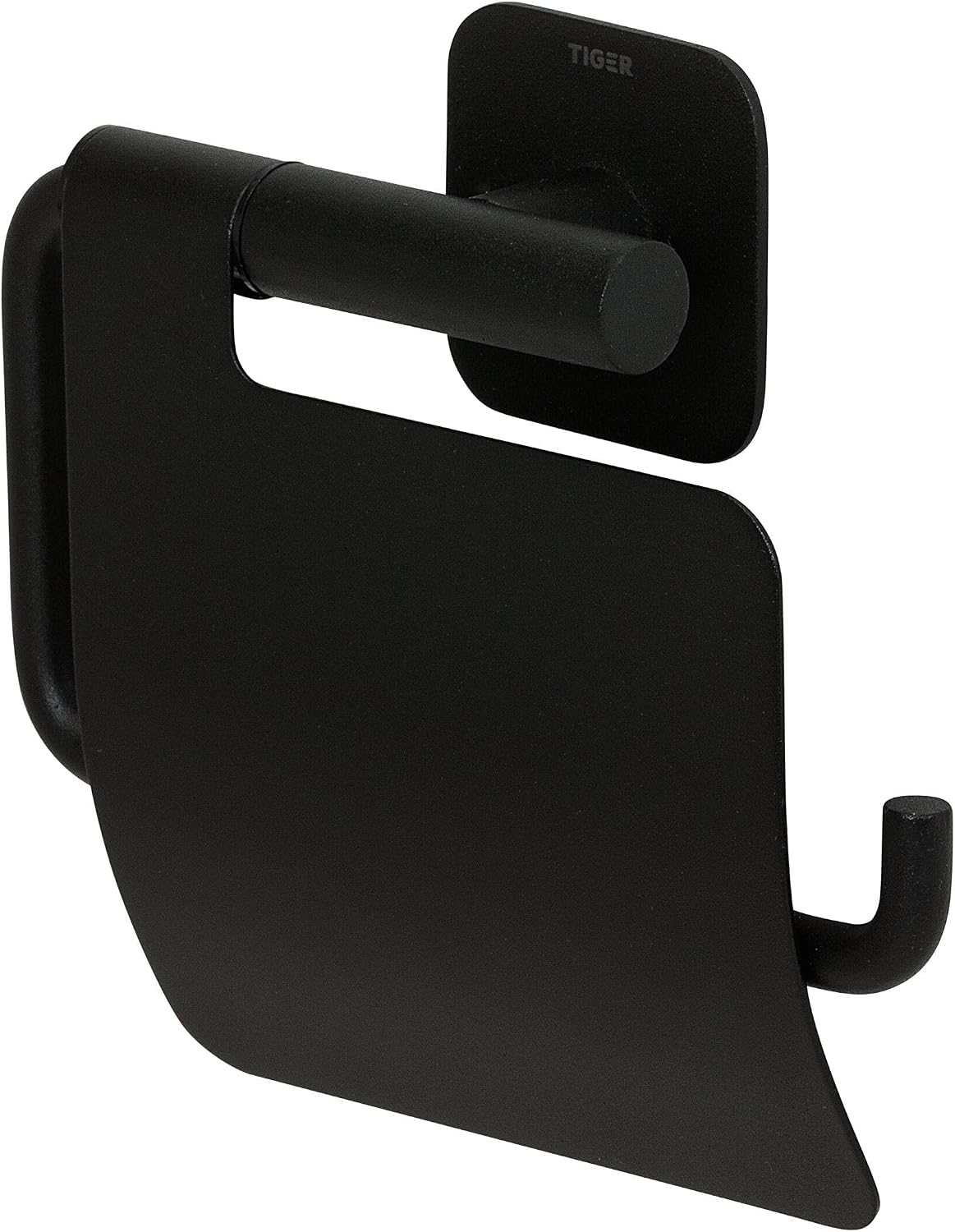 Tiger Colar Toilet Roll Holder with Cover Black
