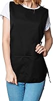 Vista 5 de DALIX Delantal Cobbler 2 Bolsillos Smock Regular 28.5" x 18.5" Negro