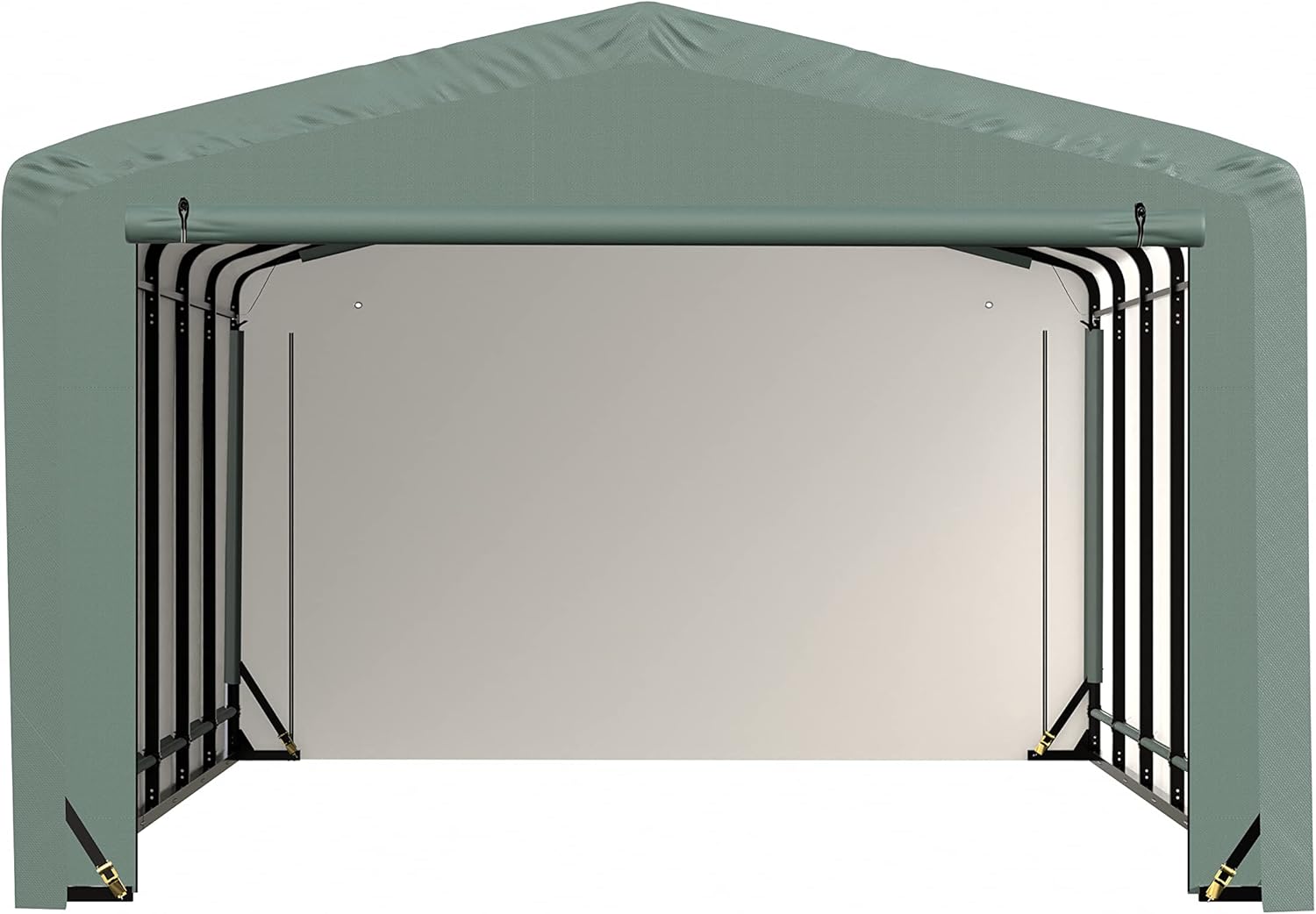 ShelterLogic ShelterTube Garage & Storage Shelter, 12' x 23' x 8' Heavy-Duty Steel Frame Wind and Snow-Load Rated Enclosure, Green
