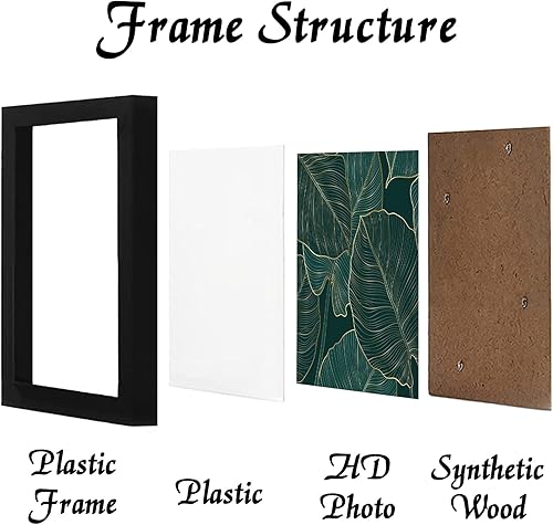 Miniatura 8 de Marco de fotos negro, marco de fotos de 11 x 17 pulgadas para póster de fotos, lienzo, certificado, exhibición de documentos, horizontal o